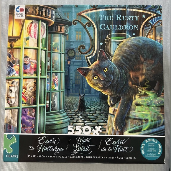 Lisa Parker 550 Pc Ceaco Jigsaw Puzzle Night Spirit  The Rusty Cauldron Complete - Picture 1 of 9